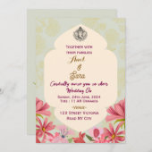 Indian Wedding Invitations  Kaart (Voorkant / Achterkant)
