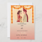 INDIAN WEDDING INVITE BOLLYWOOD KAART (Voorkant)