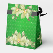 Indian wedding Mehndi green cartoon favor Bedankdoosjes (Achterkant)