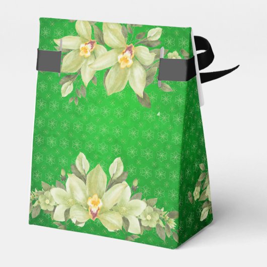 Indian wedding Mehndi green cartoon favor Bedankdoosjes (Achterkant)