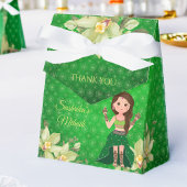 Indian wedding Mehndi green cartoon favor Bedankdoosjes