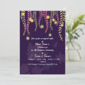 Indian Wedding Sangeet Night Ceremony Invitations  Kaart (Staand voorkant)