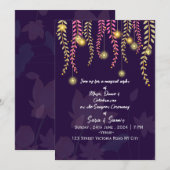 Indian Wedding Sangeet Night Ceremony Invitations  Kaart (Voorkant / Achterkant)