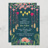 Indian Wedding Sangeet Night Invitations  Kaart (Voorkant / Achterkant)