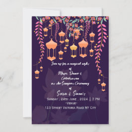 Indian Wedding Sangeet Night Invitations Kaart