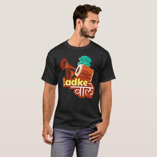 Indian Wedding Tshirt voor bruidegom (Voorkant volledig)