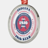 Indiana 19e staat kerstversiering metalen ornament (Links)