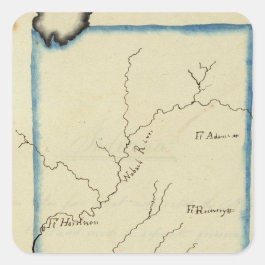 Indiana 4 vierkante sticker (Voorkant)