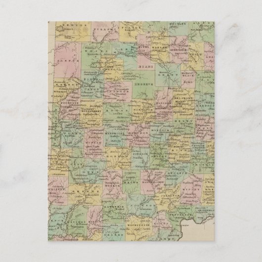 Indiana 7 briefkaart (Voorkant)