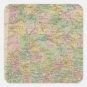 Indiana 7 vierkante sticker (Voorkant)