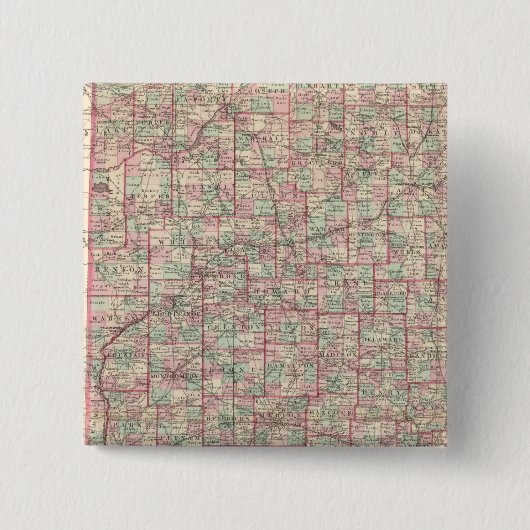 Indiana 8 vierkante button 5,1 cm (Voorkant)