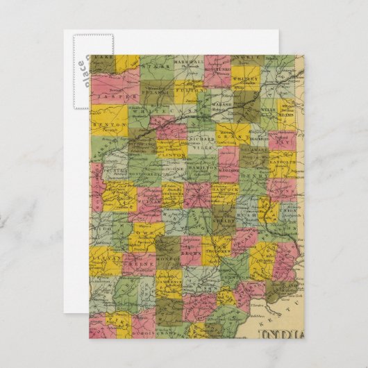 Indiana 9 briefkaart (Voorkant / Achterkant)