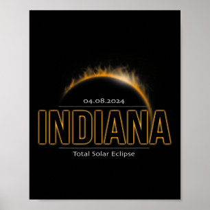 Indiana Amerika April 2024 Pad van Totality Solar Poster