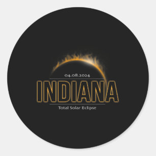 Indiana Amerika April 2024 Pad van Totality Solar Ronde Sticker
