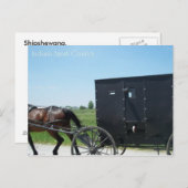 Indiana Amish Land Briefkaart (Voorkant / Achterkant)