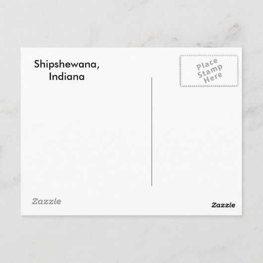 Indiana Amish Land Briefkaart (Achterkant)