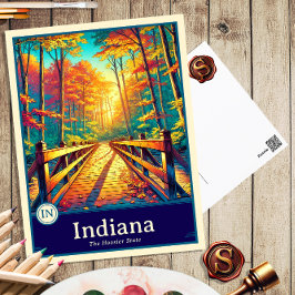 Indiana | Anime Style Cel Shaded Briefkaart