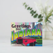 Indiana ansichtkaart briefkaart (Staand voorkant)