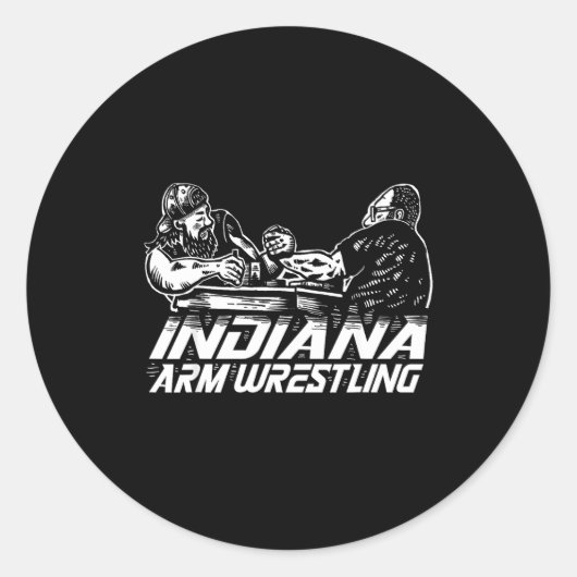 Indiana Arm Wrestling  Ronde Sticker (Voorkant)