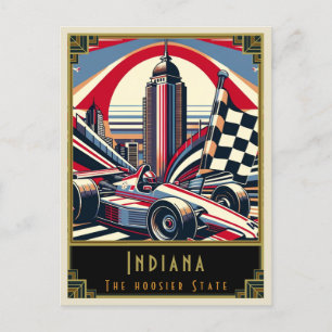 Indiana   Art. Deco Briefkaart