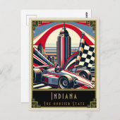 Indiana | Art. Deco Briefkaart (Voorkant / Achterkant)