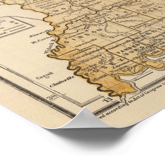 Indiana Atlas Map Poster (Hoek)