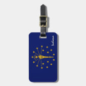 Indiana-Bagagelabels, patriottische Indiana-vlag Bagagelabel (Voorkant verticaal)