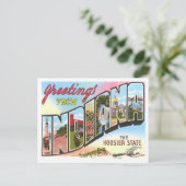 Indiana  Big Letters Briefkaart (Staand voorkant)