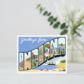 Indiana  Big Letters Briefkaart (Staand voorkant)