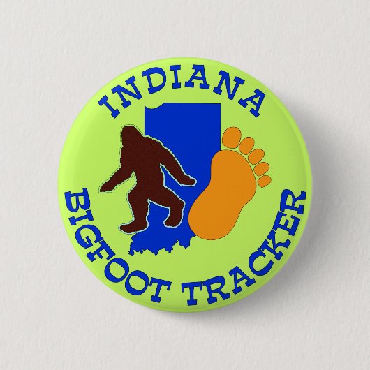 Indiana Bigfoot Tracker Ronde Button 5,7 Cm (Voorkant)