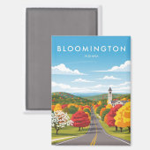 Indiana Bloomington Travel Magneet (Voorkant / Achterkant)