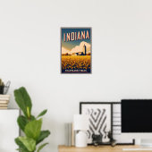 Indiana Boerderij Landschap Poster (Thuiskantoor)