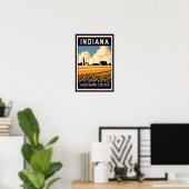 Indiana Boerderij Landschap Poster (Thuiskantoor)
