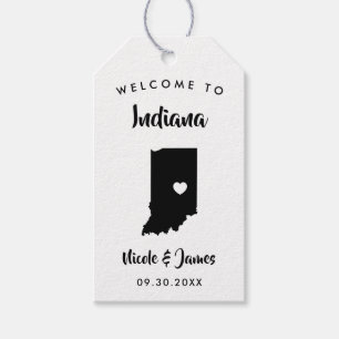 Indiana bruiloft welkomsttas Labels voor hotelgast Cadeaulabel