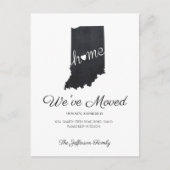 Indiana Chalkboard State Map Moving Briefkaart (Voorkant)