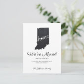 Indiana Chalkboard State Map Moving Briefkaart (Staand voorkant)