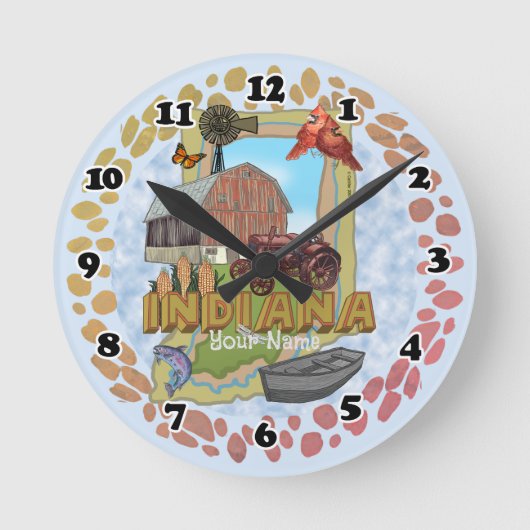 Indiana Clock Ronde Klok (Voorkant)