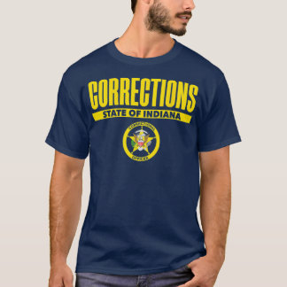 Indiana Correctional Officer dunne grijze lijn vla T-shirt