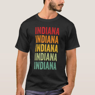 Indiana County Pennsylvania Rainbow Text Design T-shirt