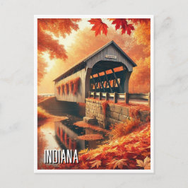Indiana Covered Bridge Briefkaart