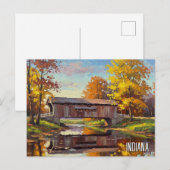 Indiana Covered Bridge Briefkaart (Voorkant / Achterkant)