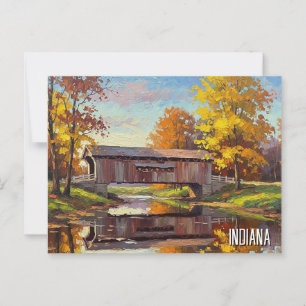 Indiana Covered Bridge Briefkaart