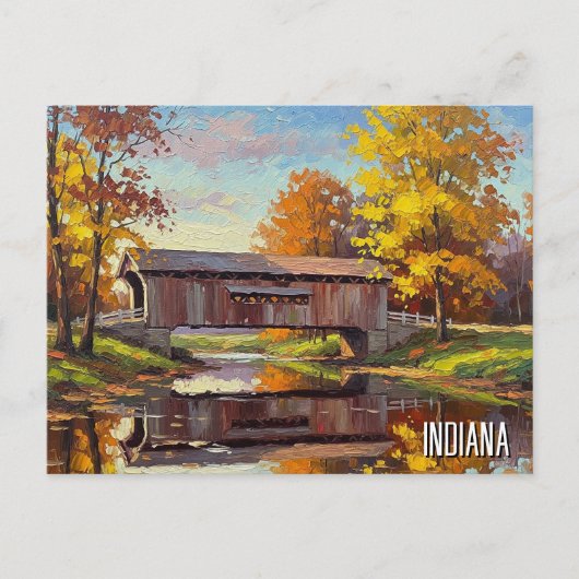 Indiana Covered Bridge Briefkaart (Voorkant)