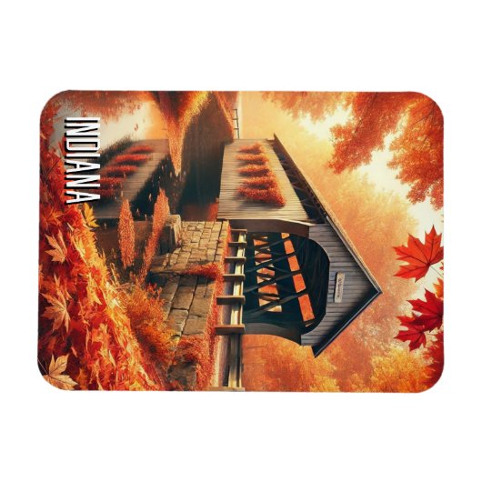 Indiana Covered Bridge Magneet (Horizontaal)