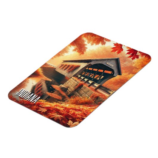 Indiana Covered Bridge Magneet (Linkerzijde)