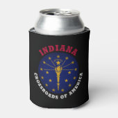 INDIANA CROSSROADS STATE FLAG BLIKJESKOELER (Blikje Voorkant)