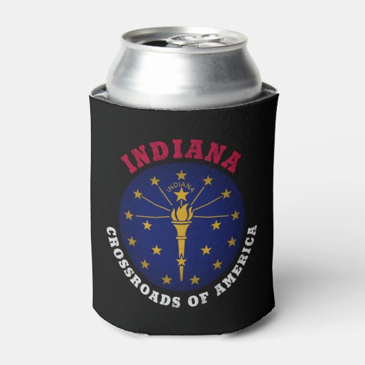 INDIANA CROSSROADS STATE FLAG BLIKJESKOELER (Blikje Voorkant)