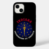 INDIANA CROSSROADS STATE FLAG Case-Mate iPhone CASE (Achterkant)