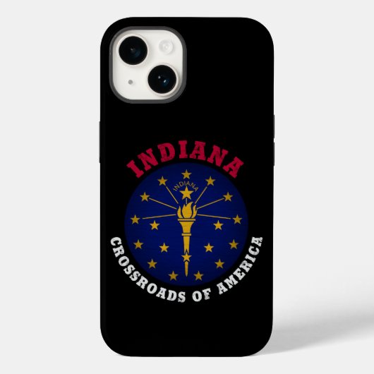 INDIANA CROSSROADS STATE FLAG Case-Mate iPhone CASE (Achterkant)