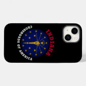 INDIANA CROSSROADS STATE FLAG Case-Mate iPhone CASE (Achterkant (horizontaal))